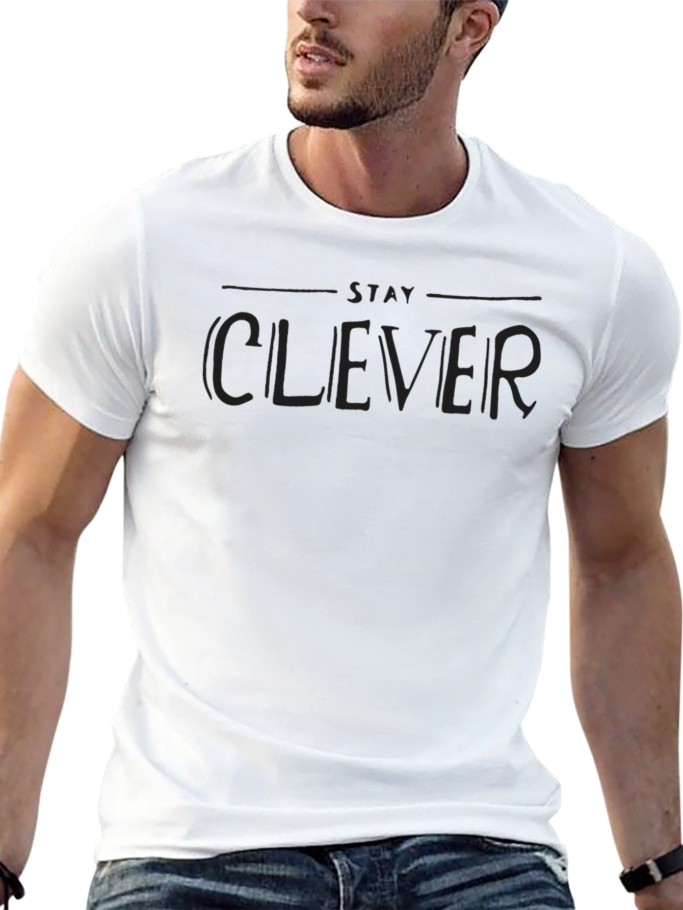 Stay Clever Black Graphic Tee