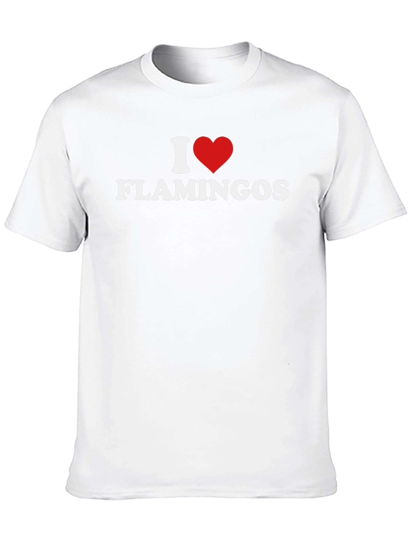 I Heart Flamingos Graphic Tee - Black Cotton Shirt