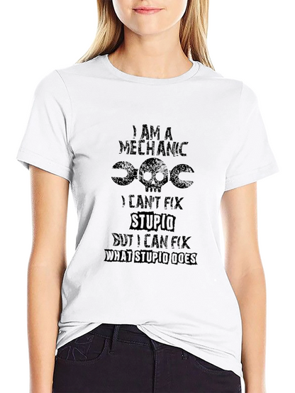 Mechanic Humor Black T-Shirt