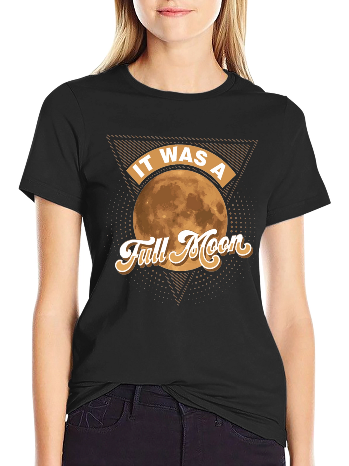 Full Moon Graphic Tee - Retro Style