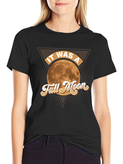 Full Moon Graphic Tee - Retro Style