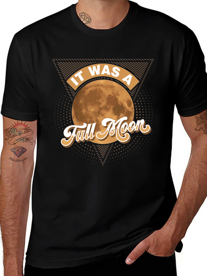 Full Moon Graphic Tee - Retro Style