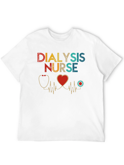 Dialysis Nurse T-Shirt Heartbeat Design