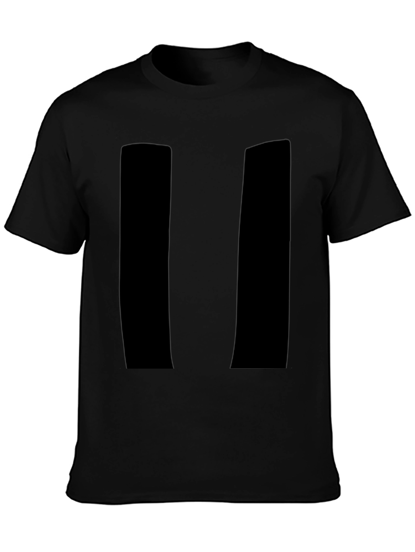 Mens Black Pause Symbol Graphic Tee