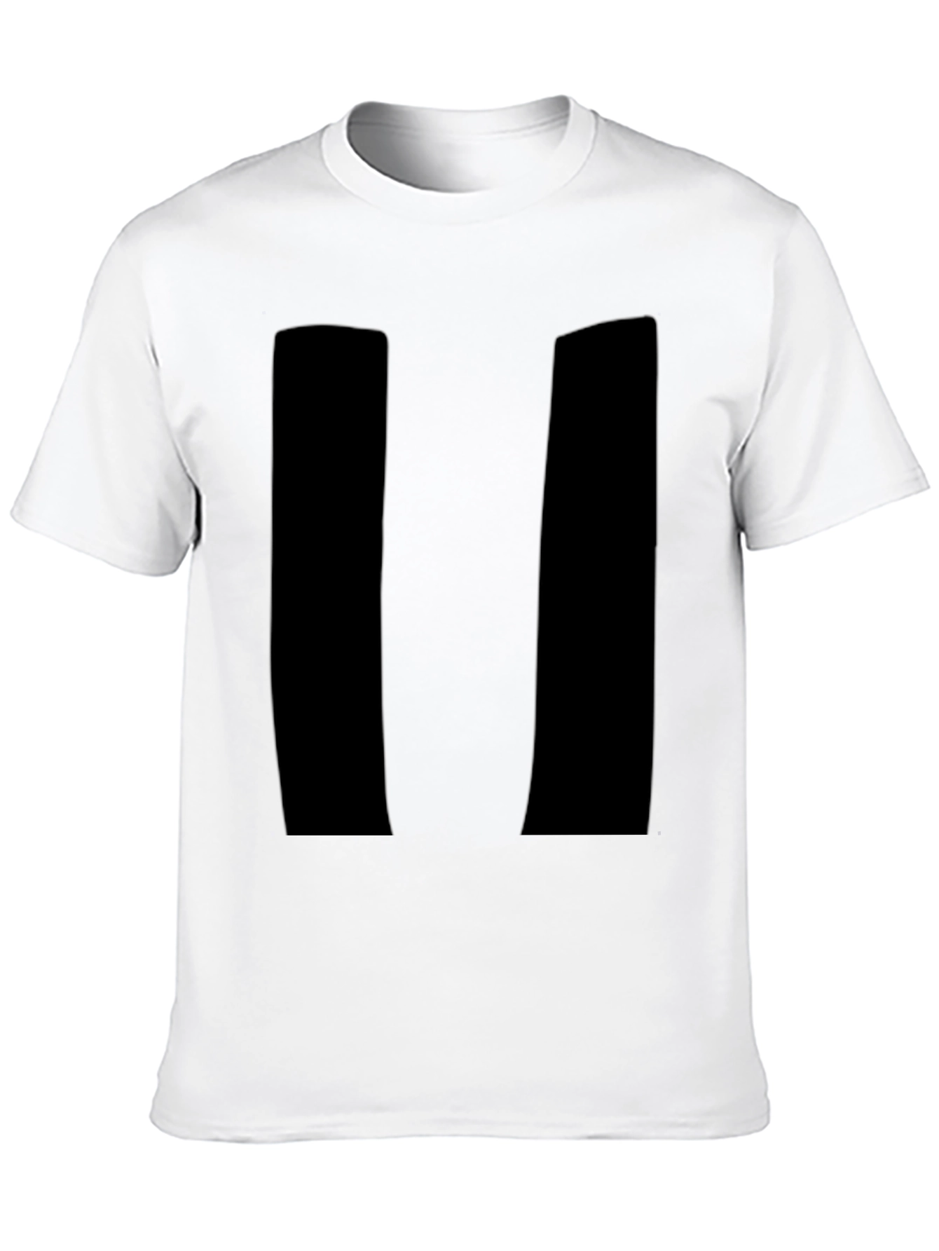 Mens Black Pause Symbol Graphic Tee