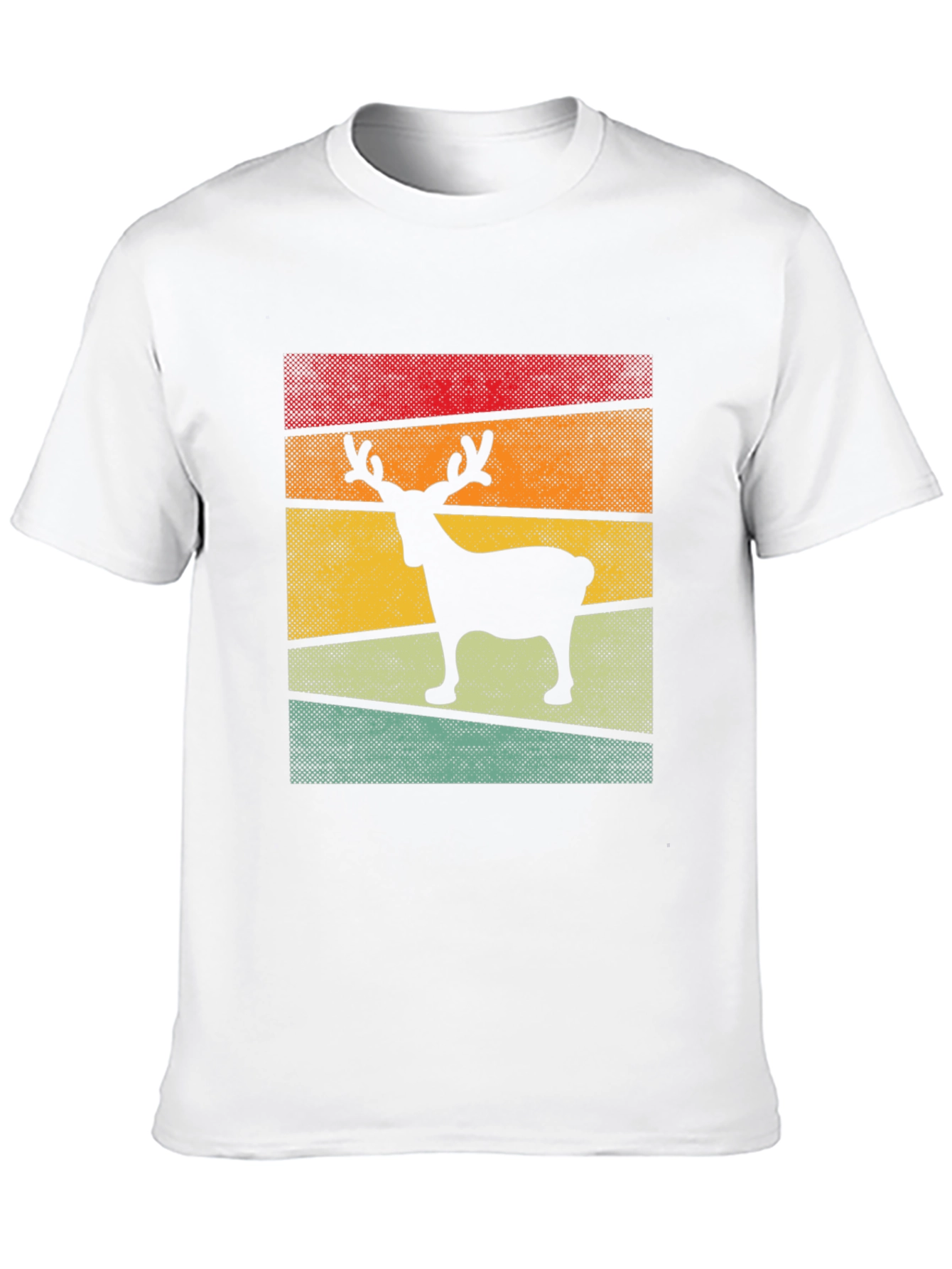 Retro Reindeer Graphic Tee - Stylish Comfort