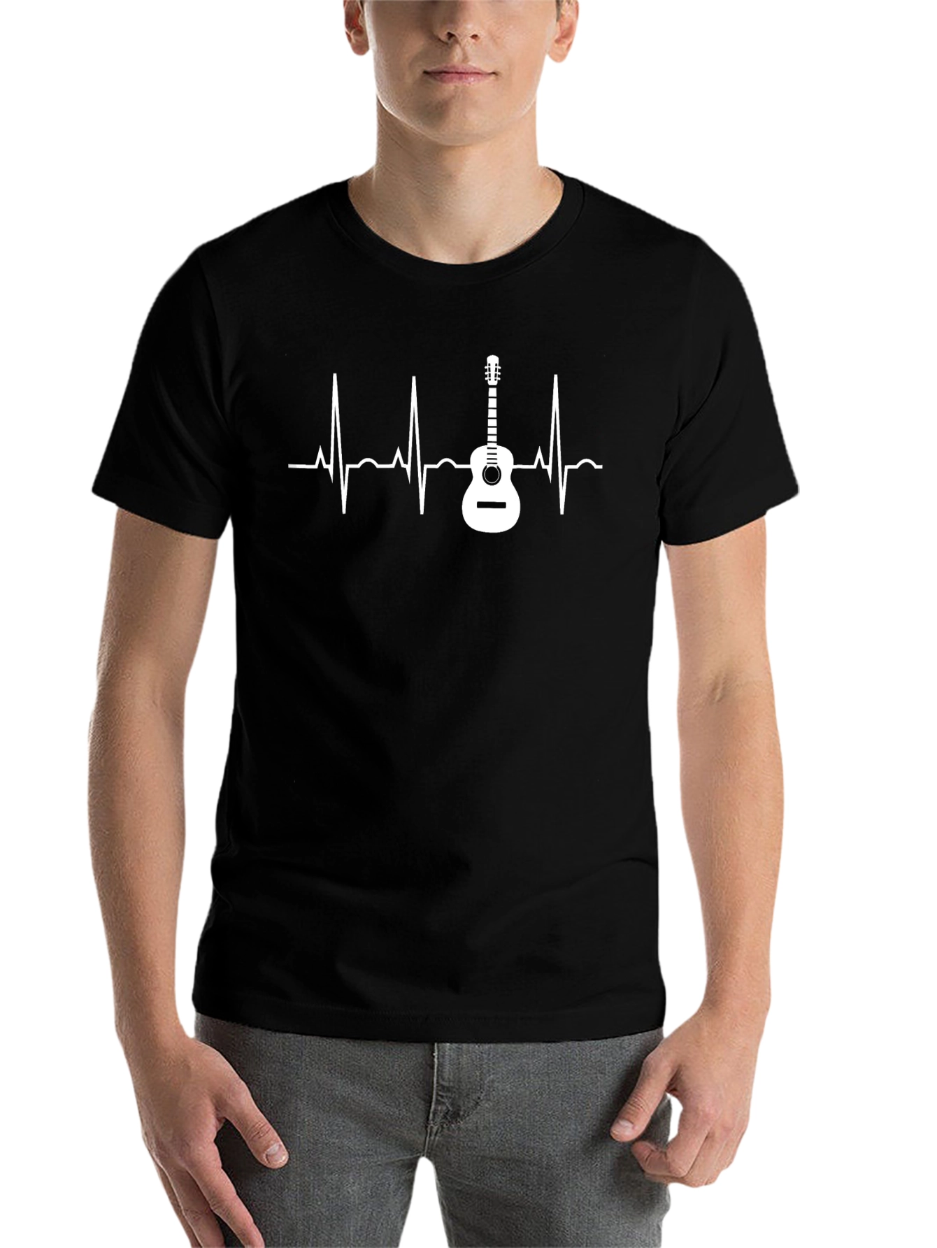Guitar Heartbeat Graphic T-Shirt