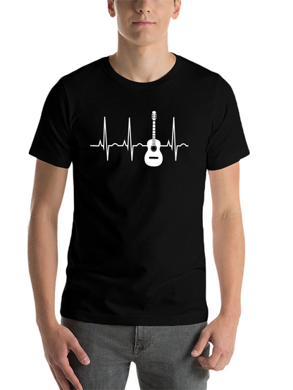 Guitar Heartbeat Graphic T-Shirt