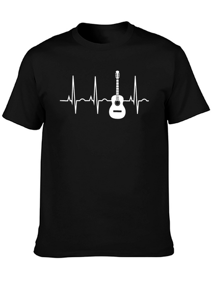 Guitar Heartbeat Graphic T-Shirt