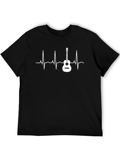 Guitar Heartbeat Graphic T-Shirt