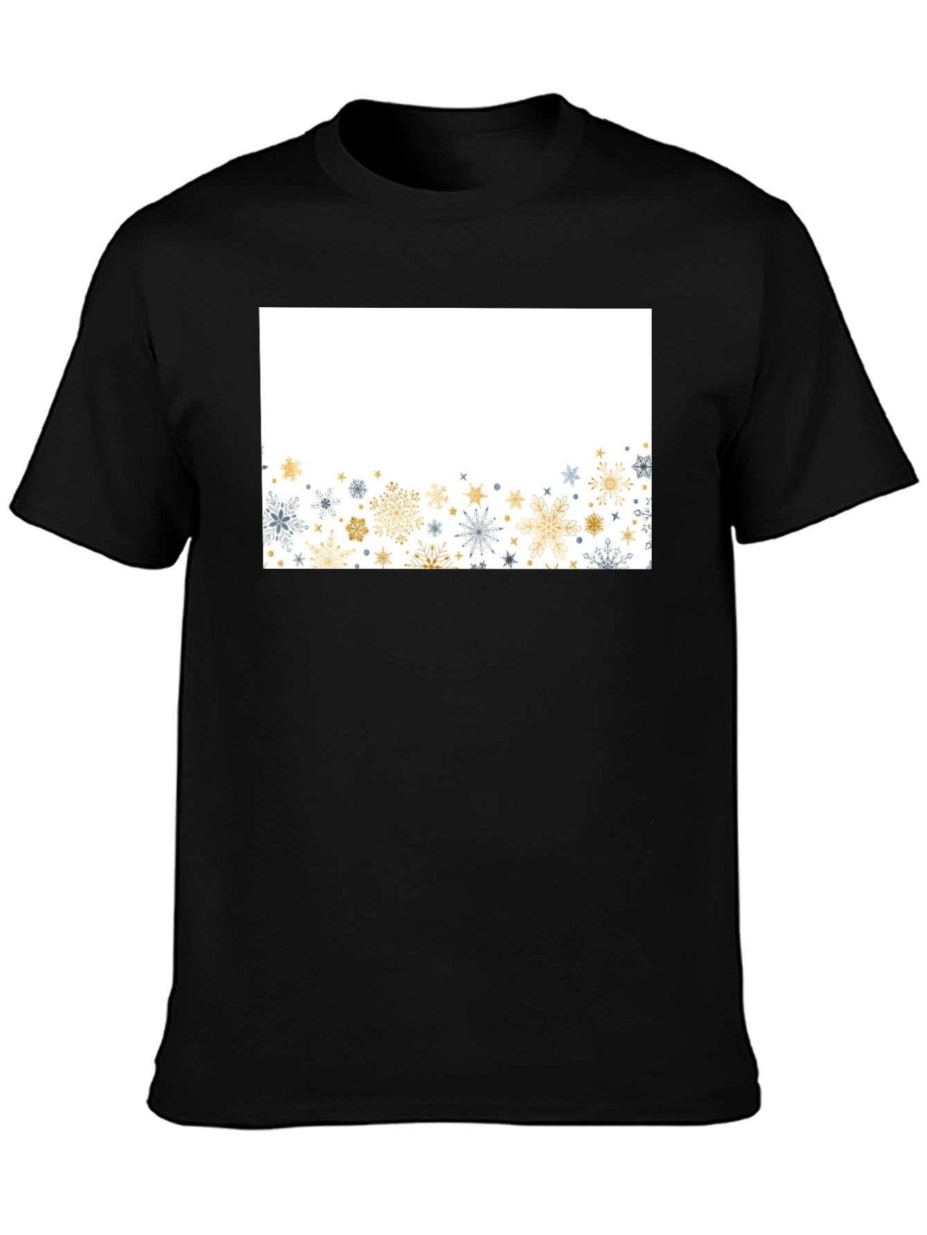 Snowflake Graphic Black Tee