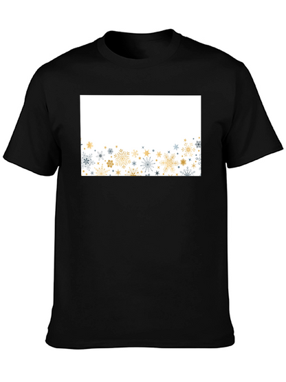 Snowflake Graphic Black Tee