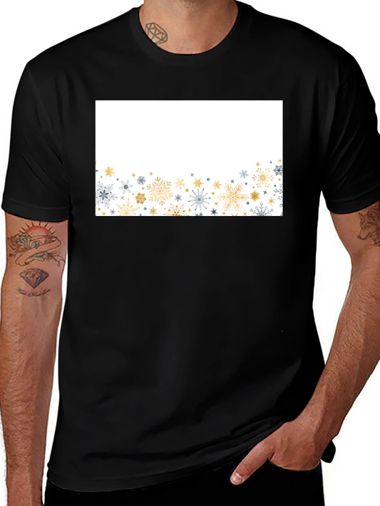Snowflake Graphic Black Tee