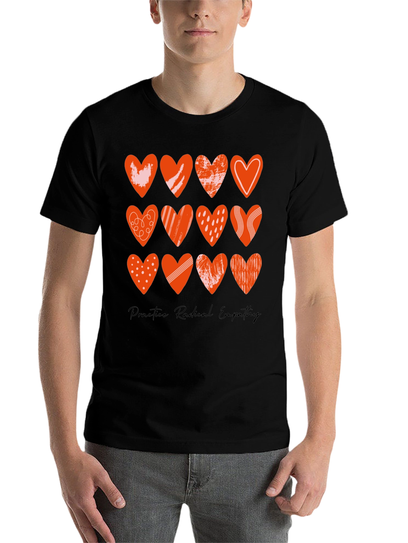 Radical Empathy Heart Tee - Stylish Graphic Print T-Shirt
