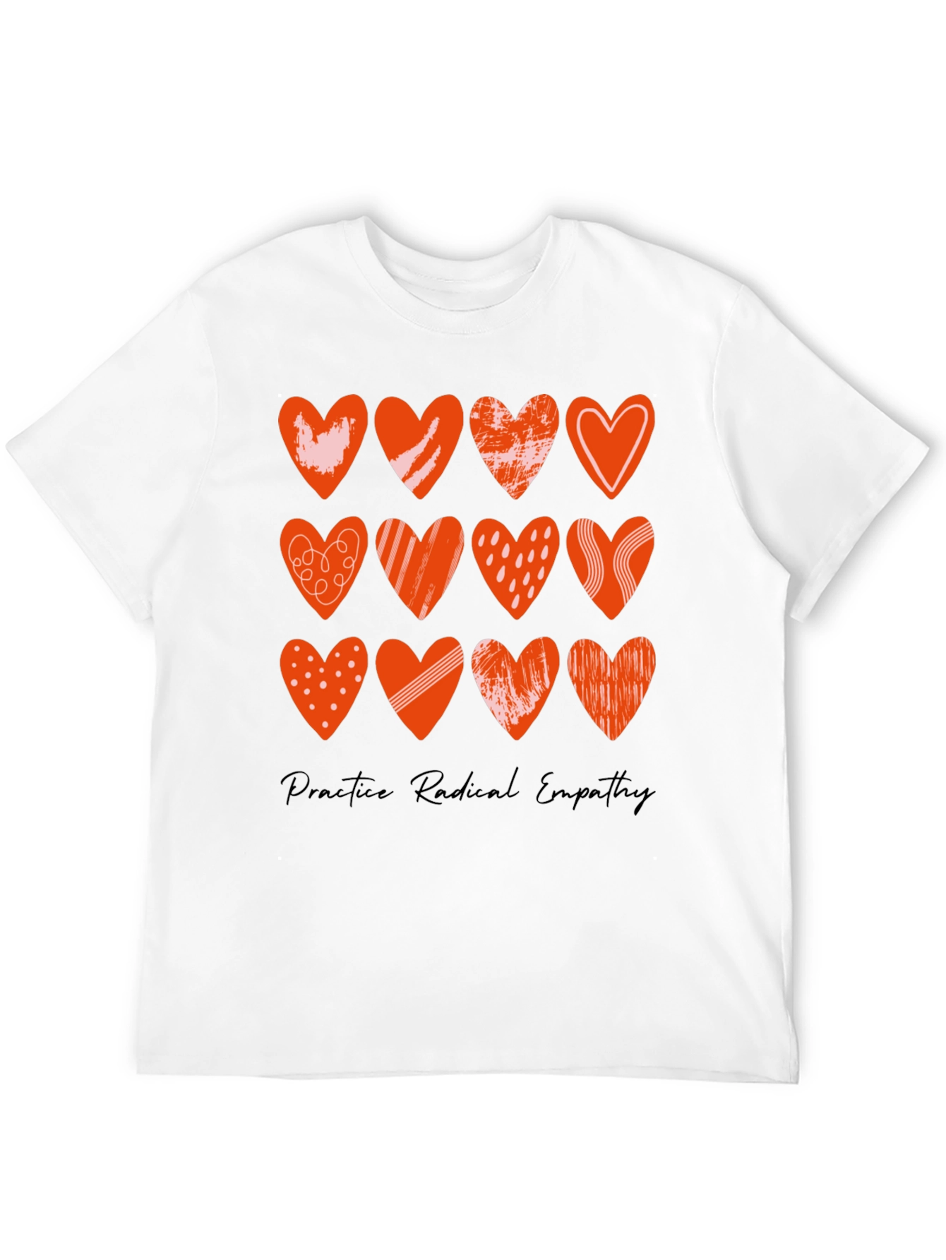 Radical Empathy Heart Tee - Stylish Graphic Print T-Shirt
