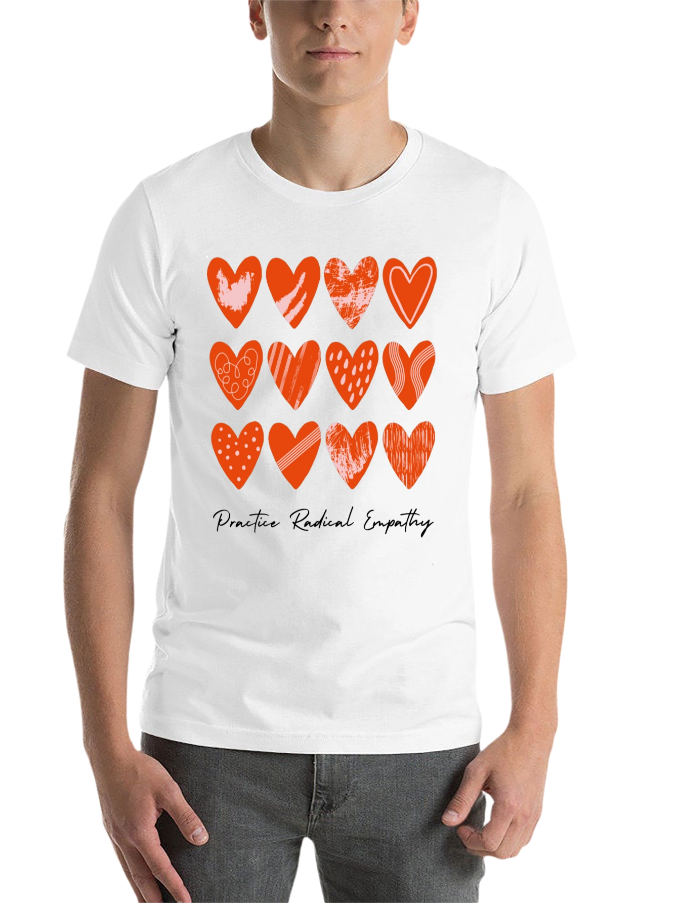 Radical Empathy Heart Tee - Stylish Graphic Print T-Shirt