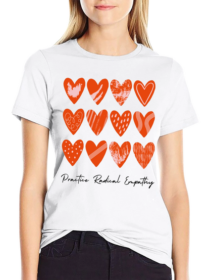 Radical Empathy Heart Tee - Stylish Graphic Print T-Shirt