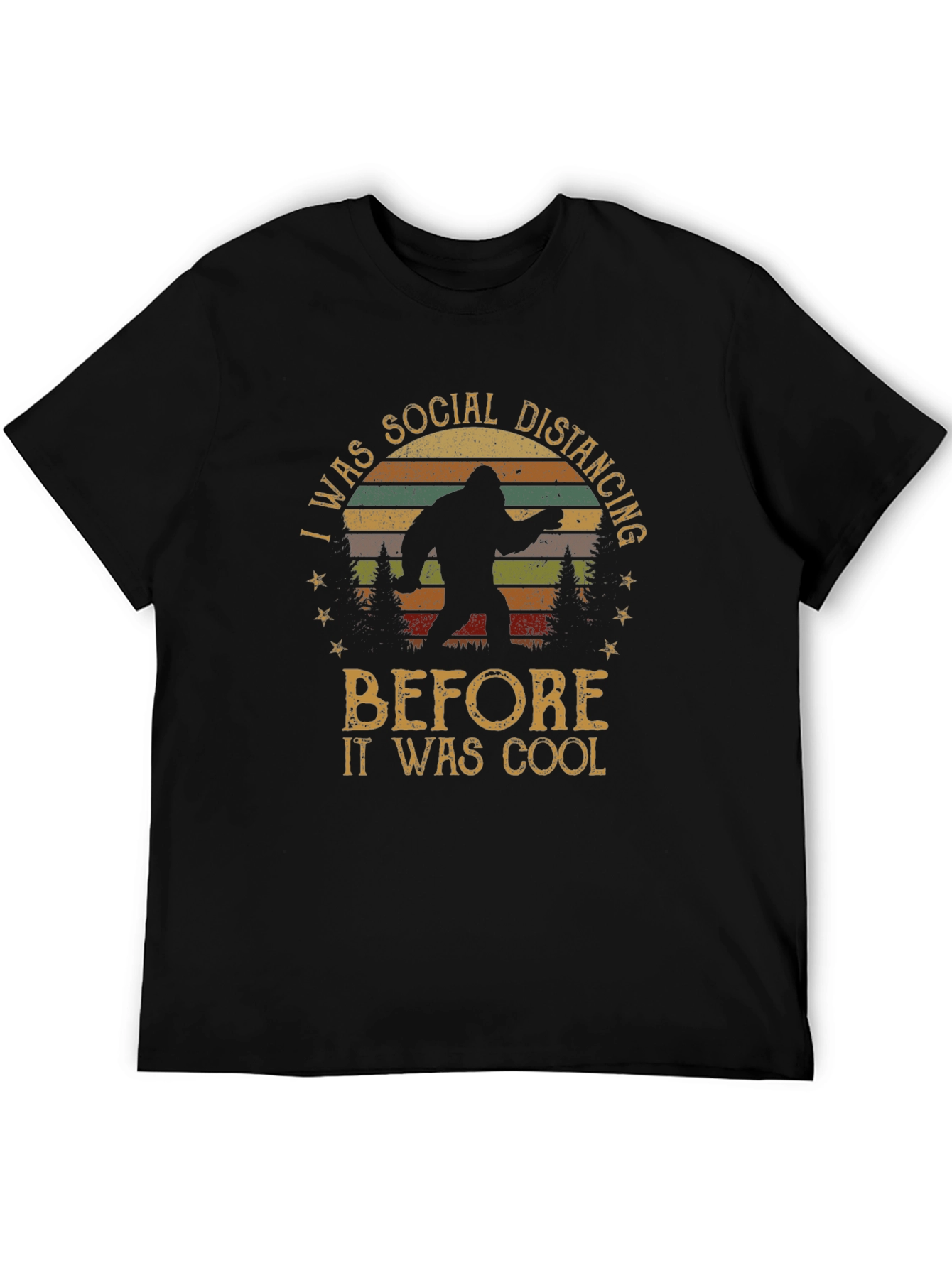 Social Distancing Bigfoot Graphic Tee