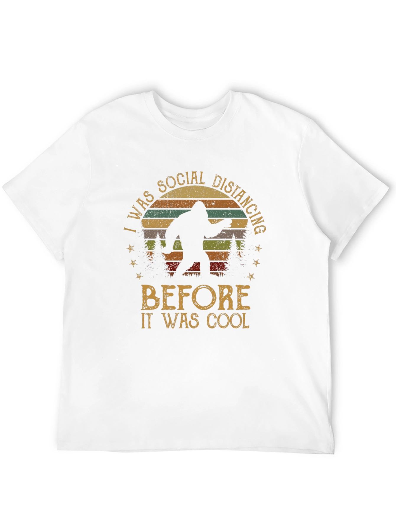 Social Distancing Bigfoot Graphic Tee