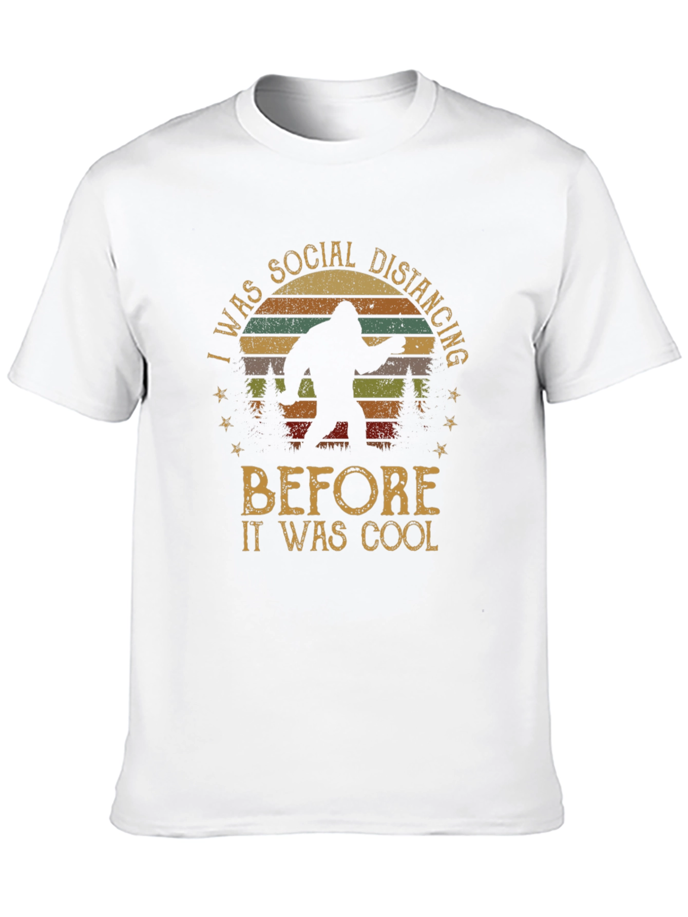 Social Distancing Bigfoot Graphic Tee