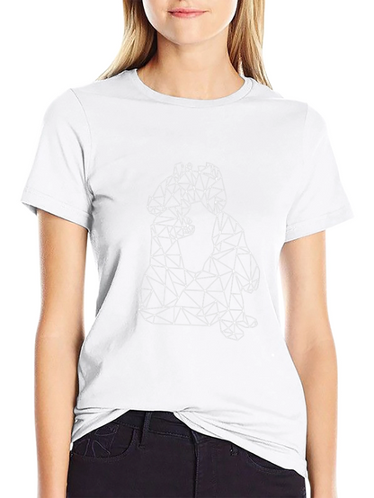 Geometric Animal Print Black T-Shirt