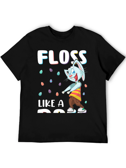 Easter Bunny Floss Like A Boss Black T-Shirt