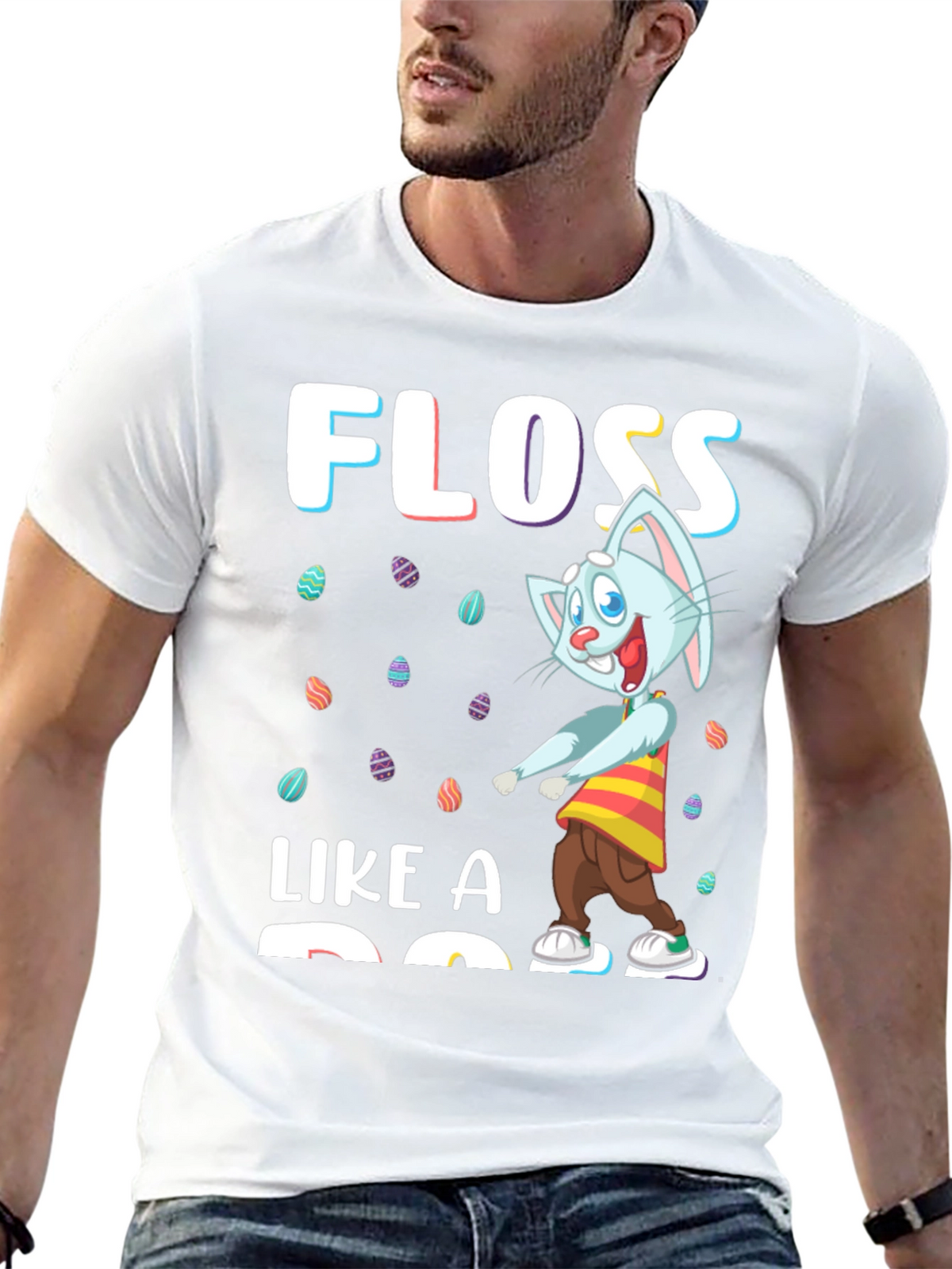 Easter Bunny Floss Like A Boss Black T-Shirt