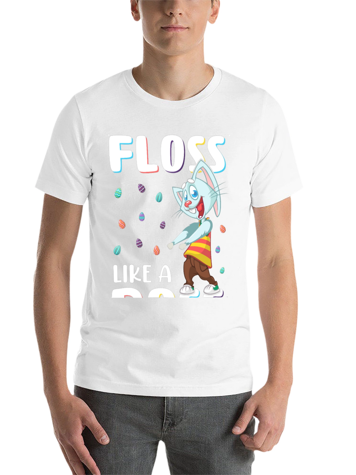 Easter Bunny Floss Like A Boss Black T-Shirt