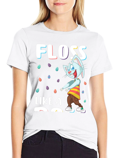 Easter Bunny Floss Like A Boss Black T-Shirt