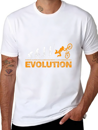 Evolution of Biking Black T-Shirt
