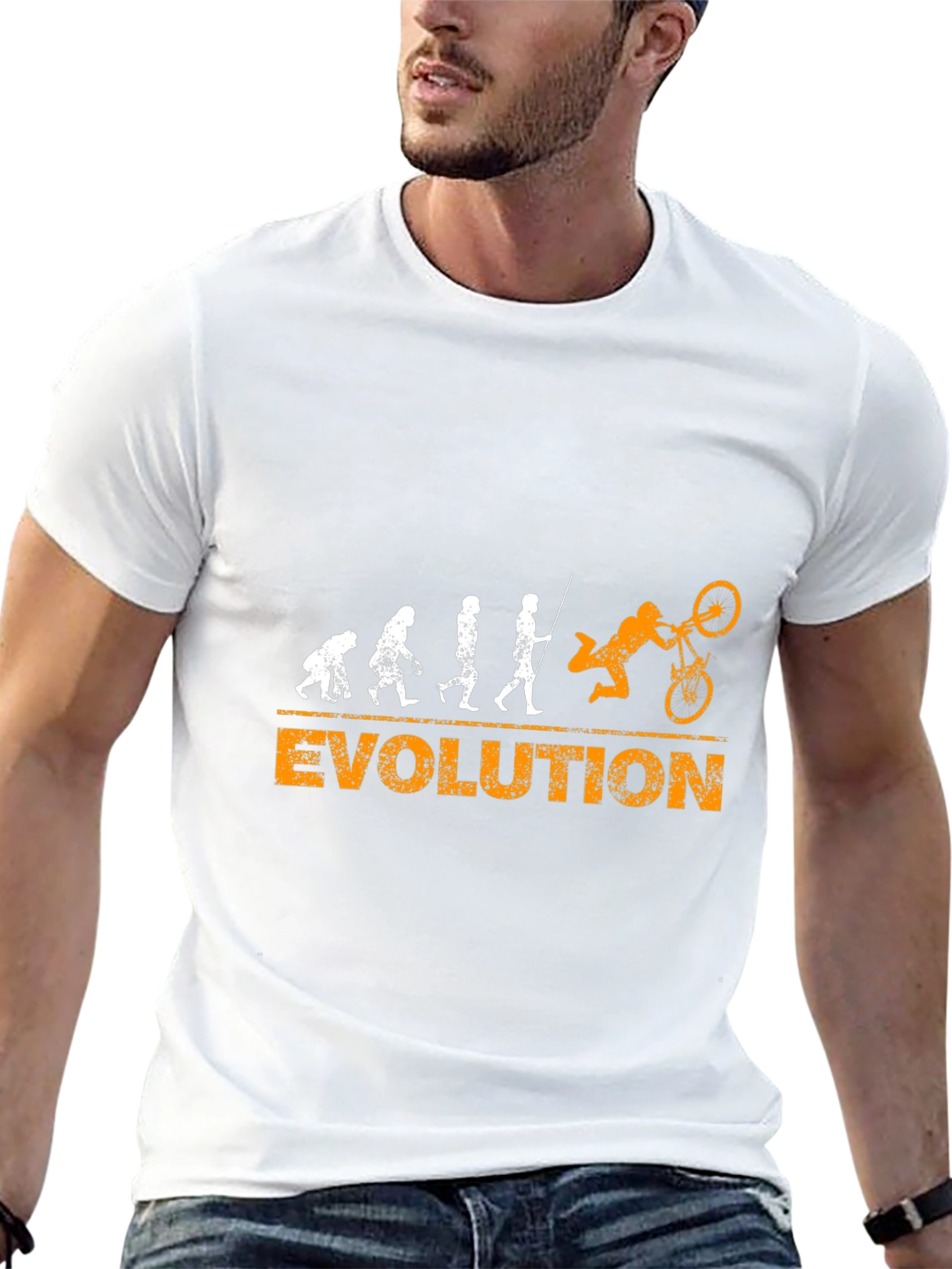 Evolution of Biking Black T-Shirt