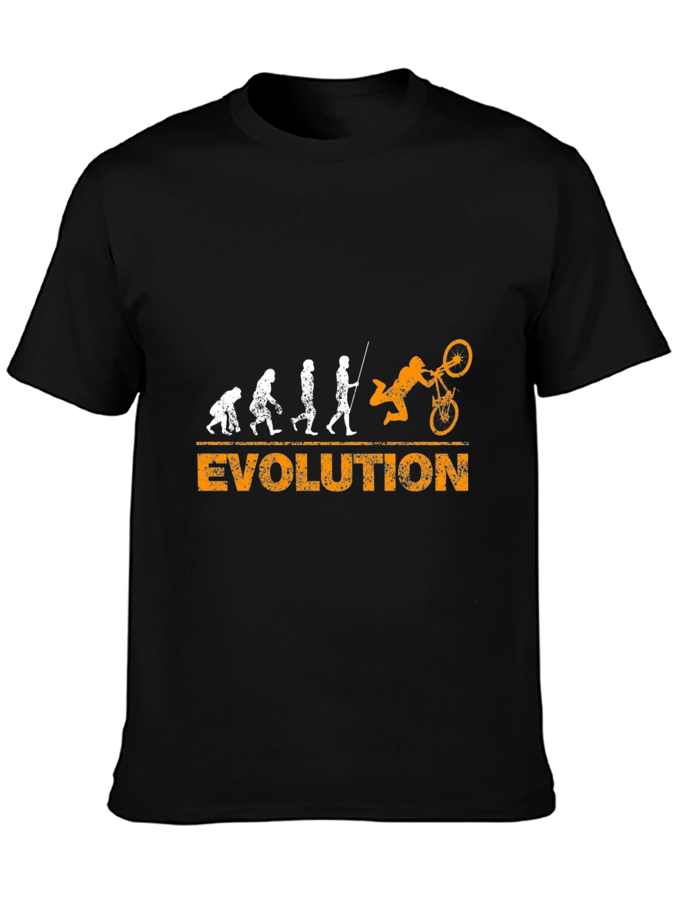 Evolution of Biking Black T-Shirt