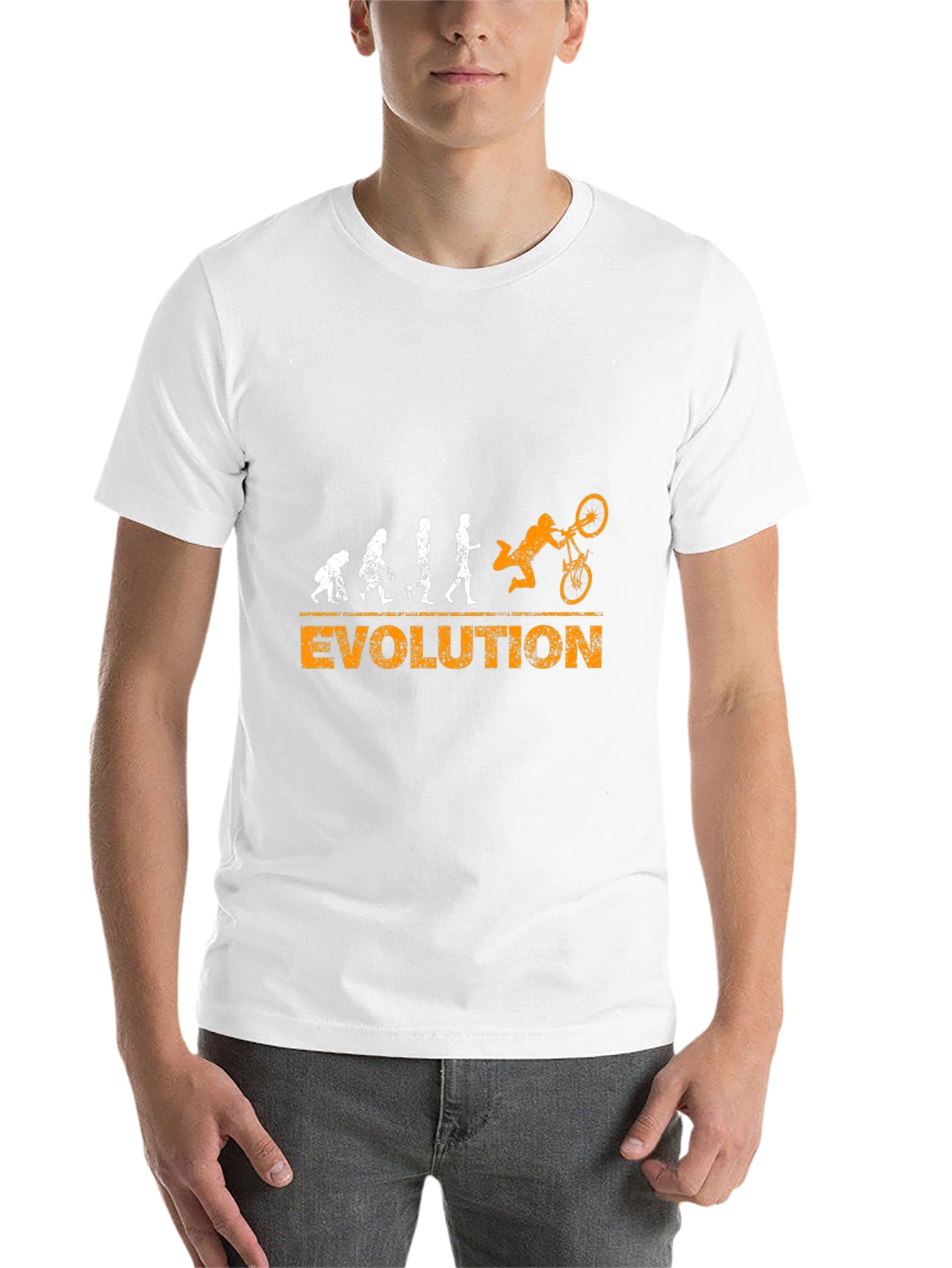 Evolution of Biking Black T-Shirt
