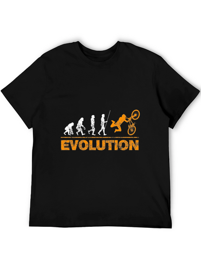 Evolution of Biking Black T-Shirt