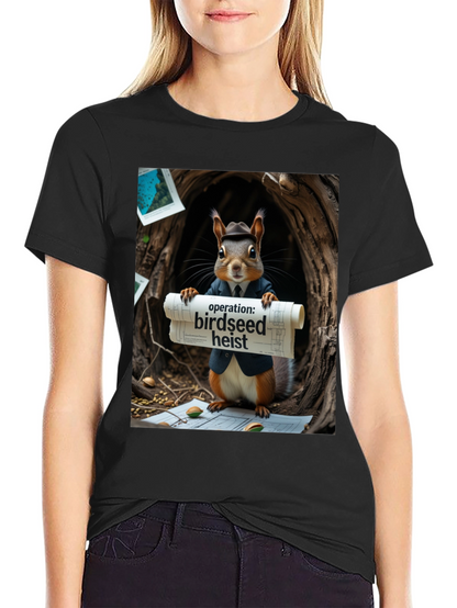 Birdseed Heist Squirrel T-Shirt