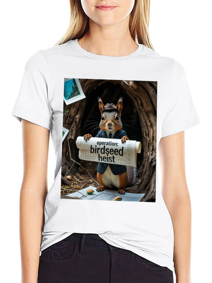Birdseed Heist Squirrel T-Shirt