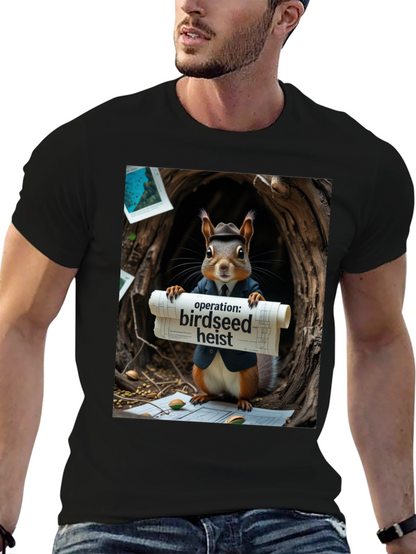Birdseed Heist Squirrel T-Shirt