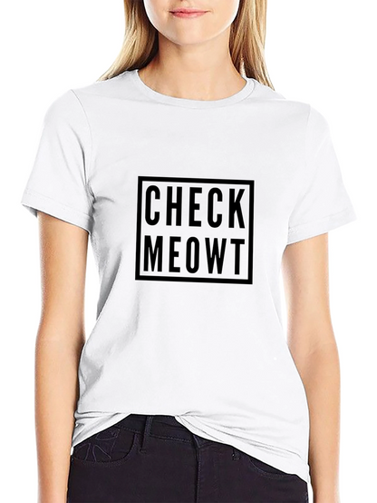 Check Meowt Black T-Shirt