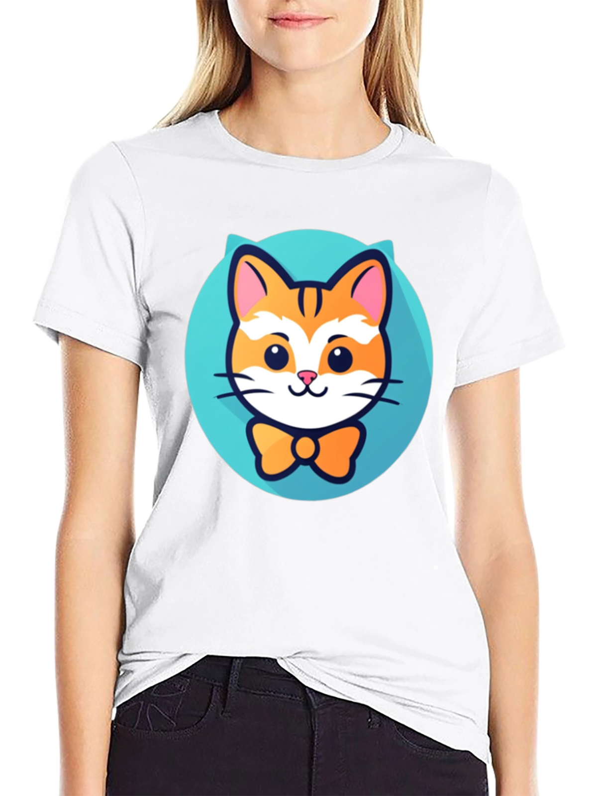 Cute Cat Bowtie T-Shirt