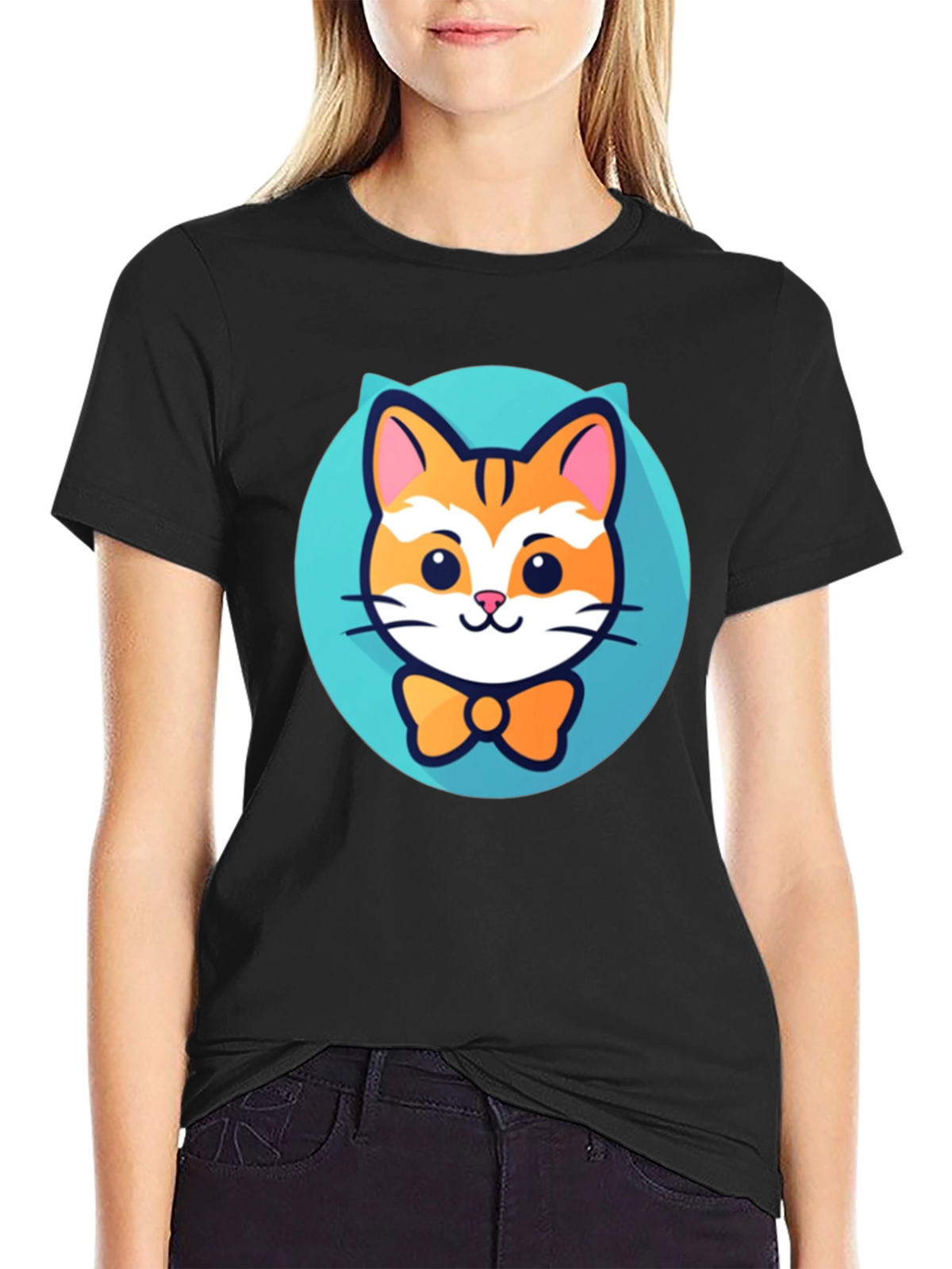 Cute Cat Bowtie T-Shirt