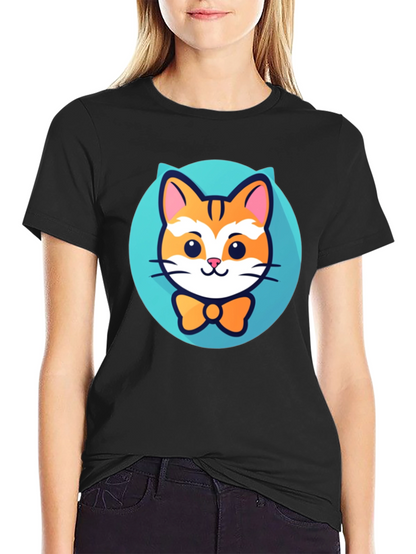 Cute Cat Bowtie T-Shirt