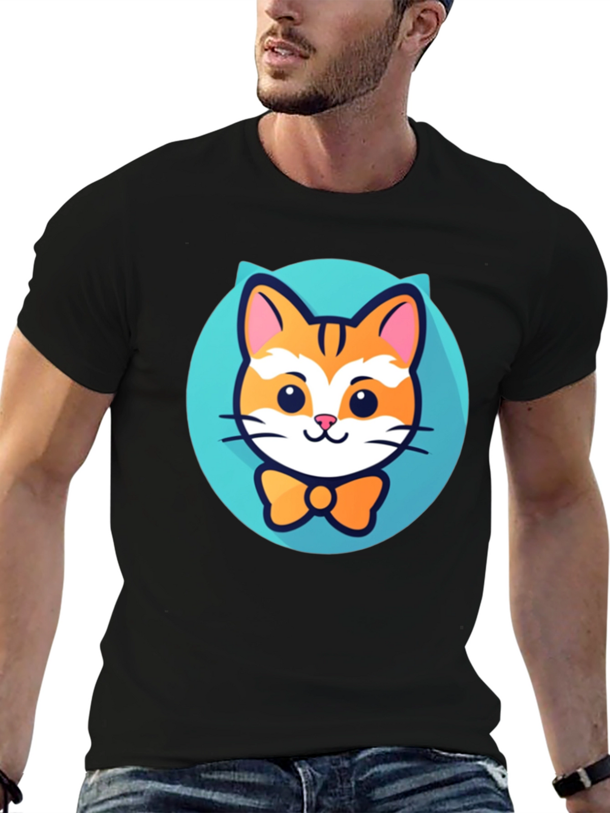 Cute Cat Bowtie T-Shirt