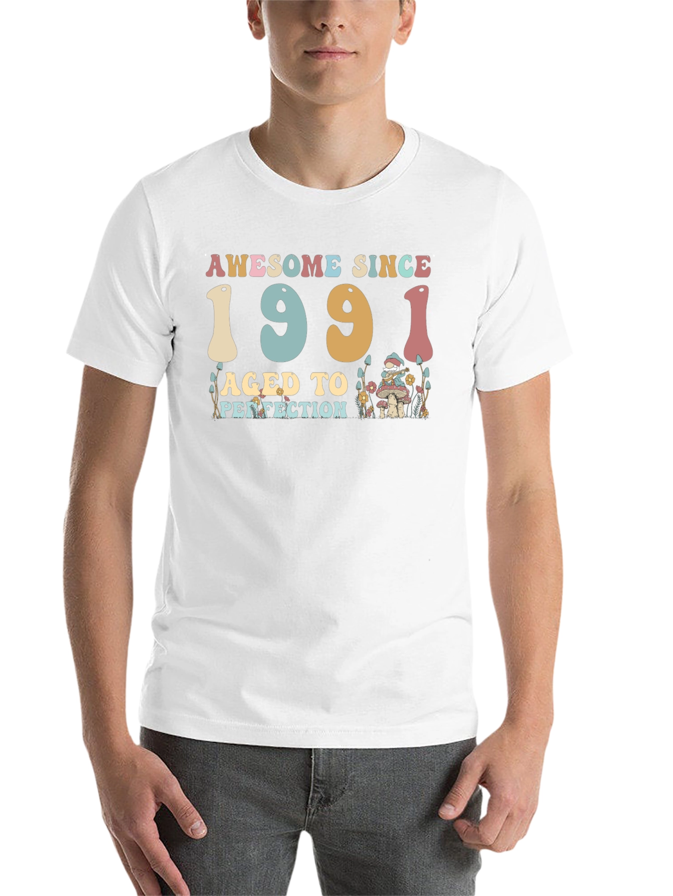 Awesome Since 1991 Aged to Perfection Black T-Shirt