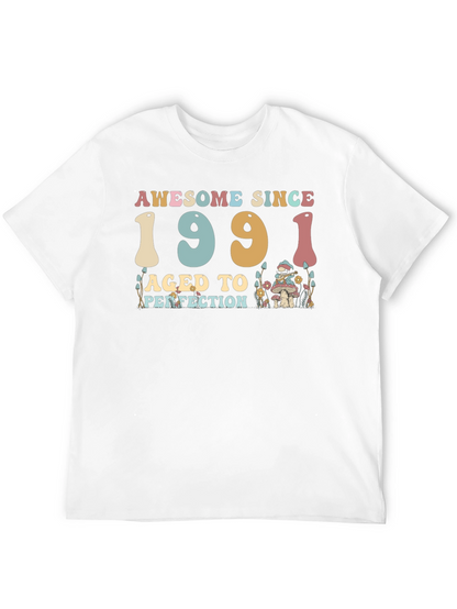 Awesome Since 1991 Aged to Perfection Black T-Shirt
