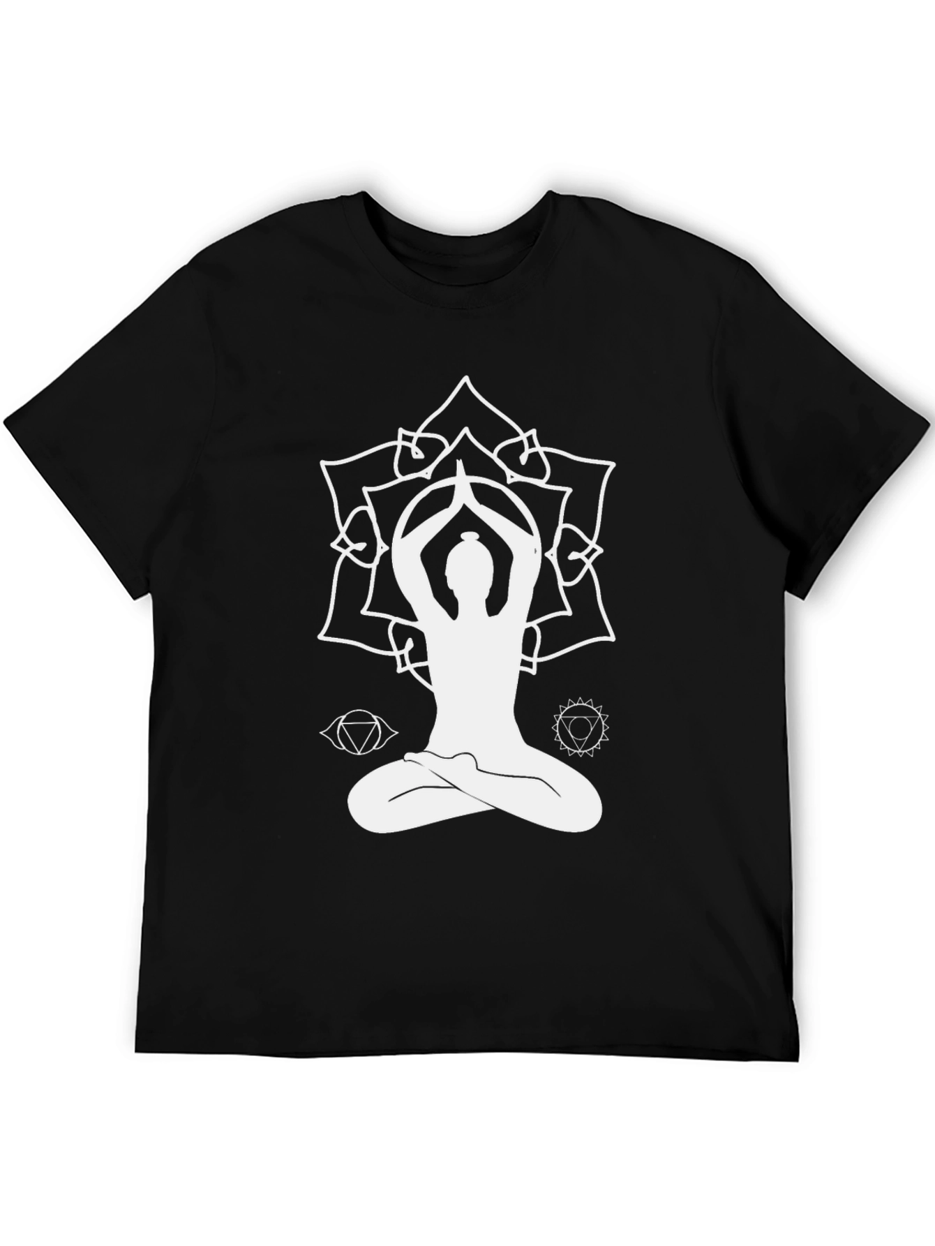 Yoga Mandala Graphic T-Shirt - Black