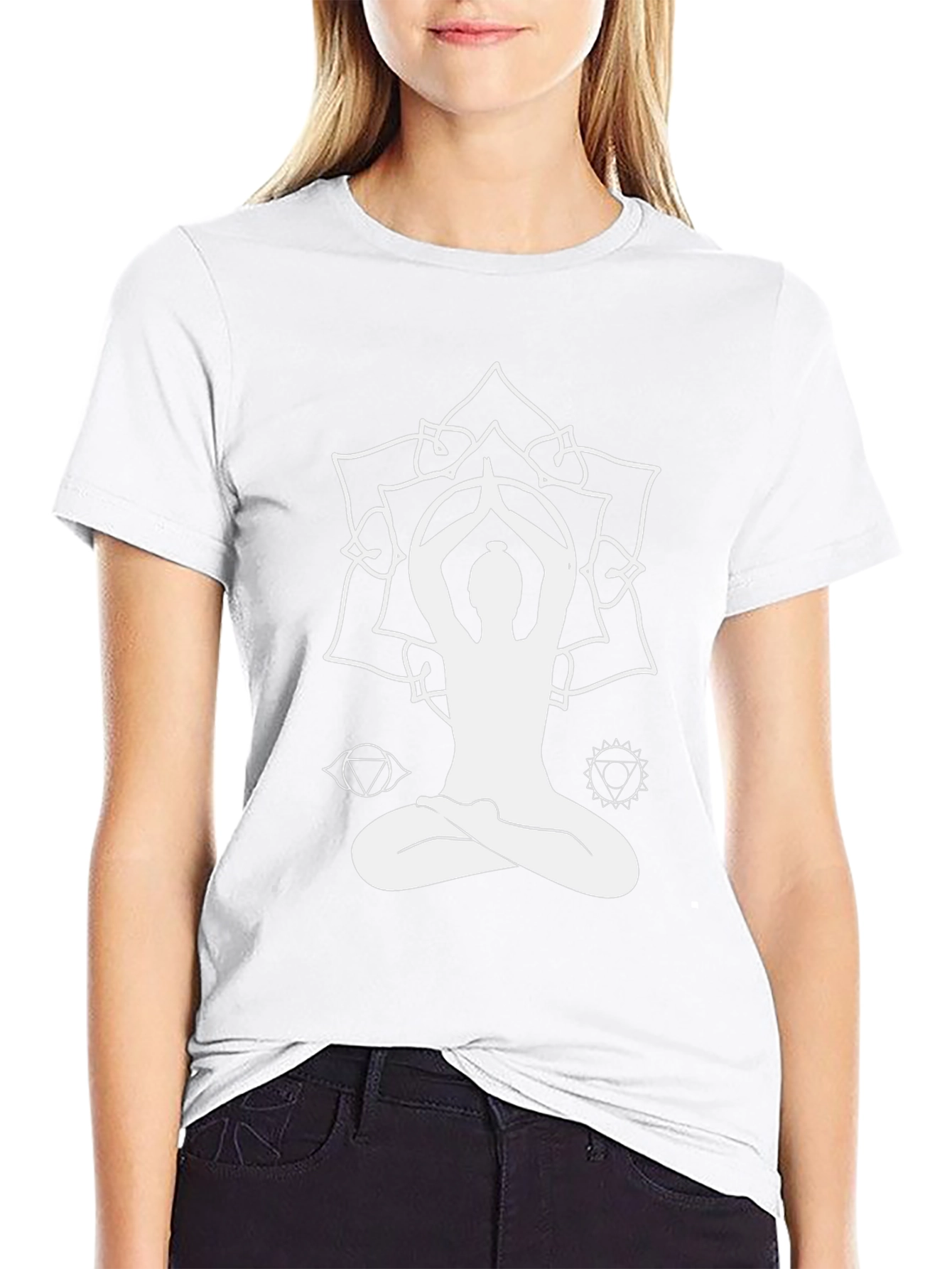 Yoga Mandala Graphic T-Shirt - Black