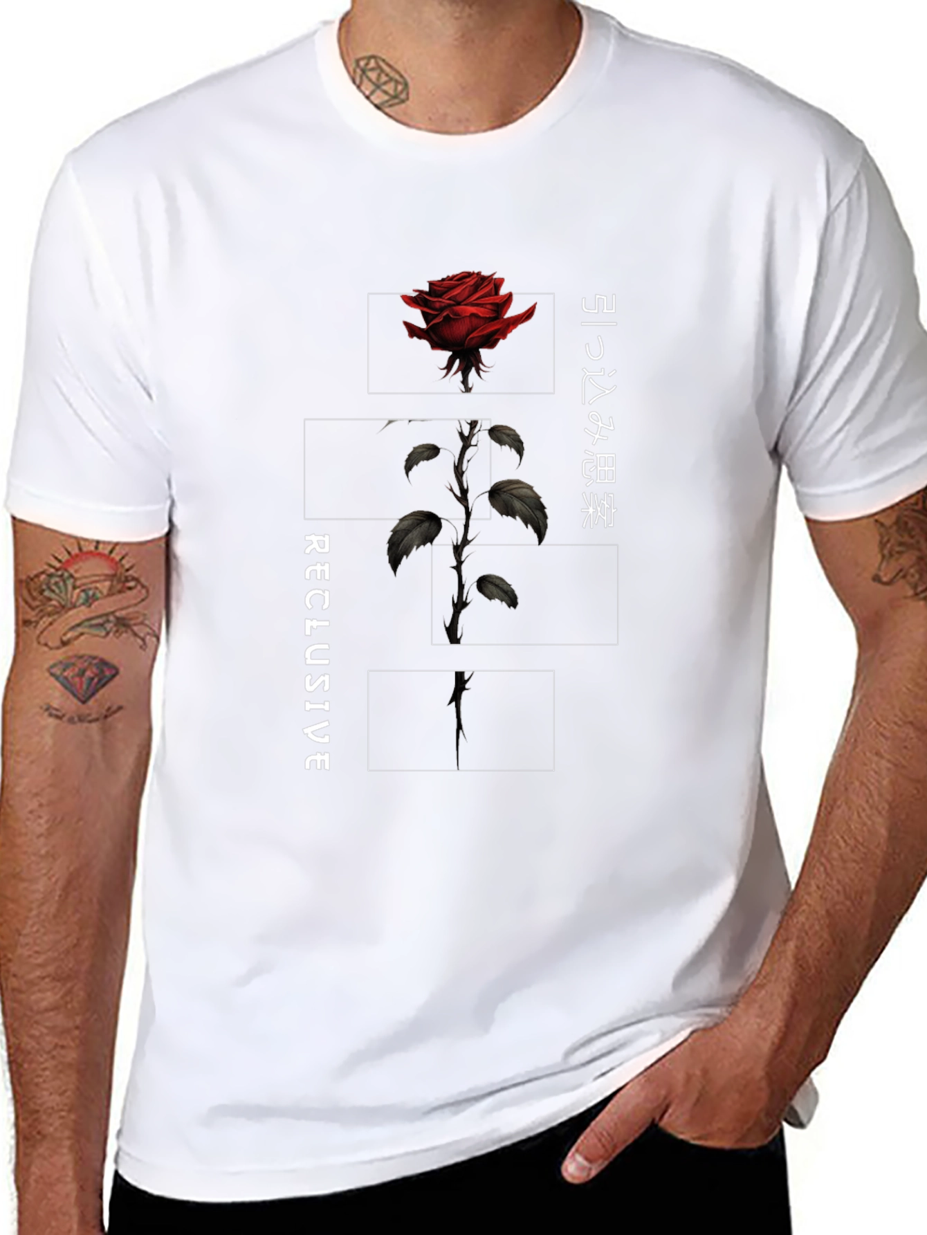 Reclusive Rose Graphic Tee - Black