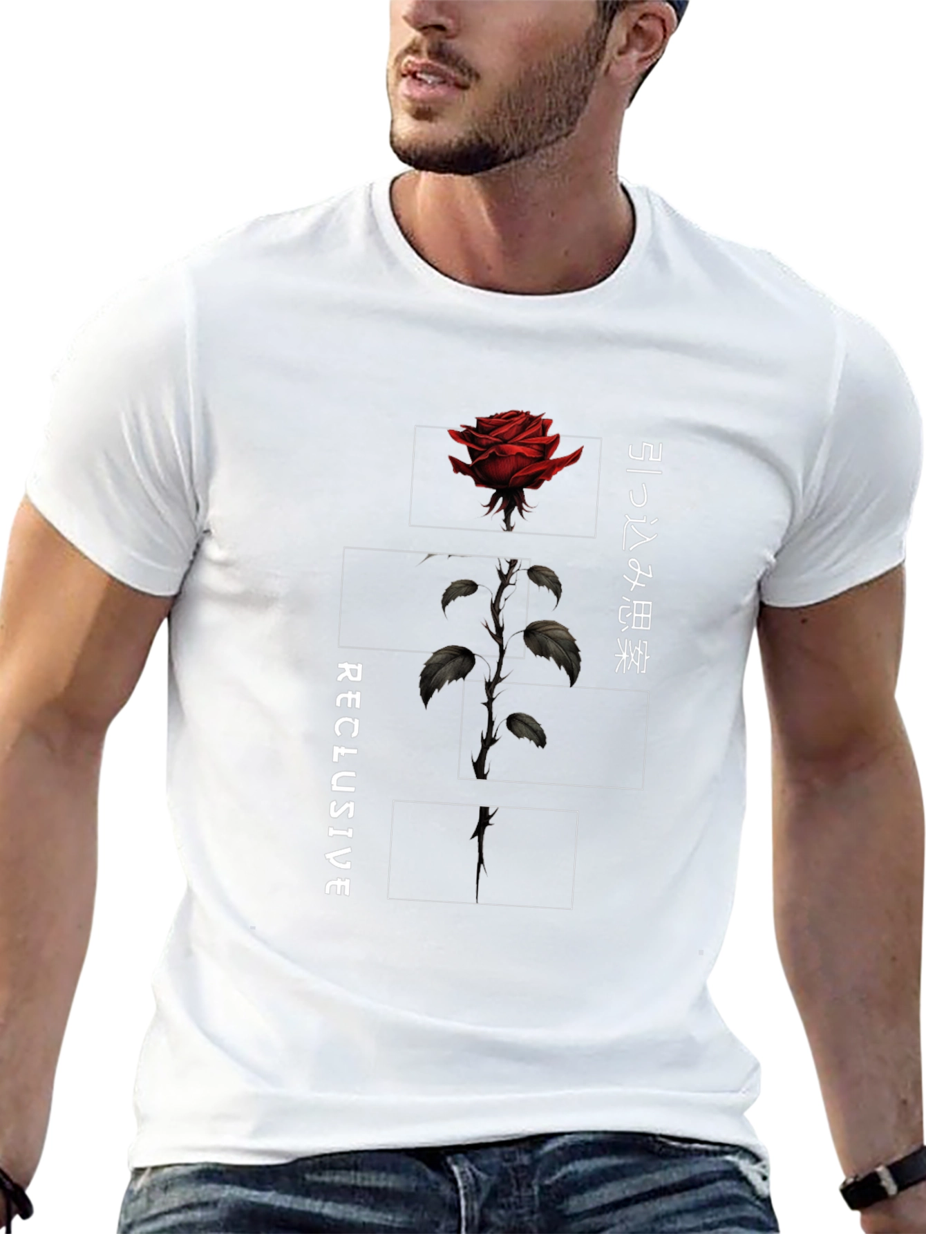 Reclusive Rose Graphic Tee - Black