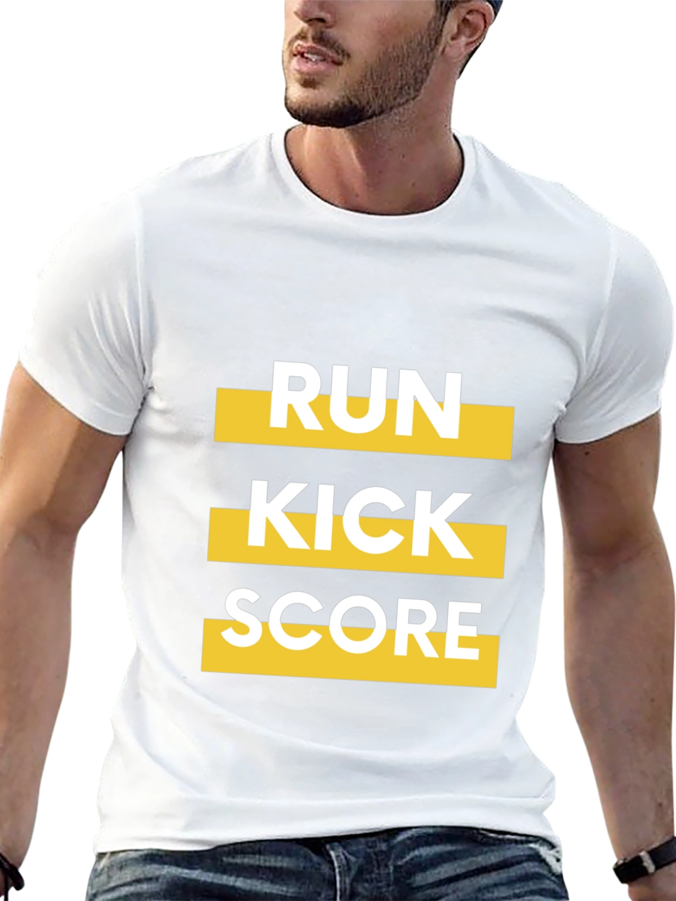 Run Kick Score Black Graphic Tee