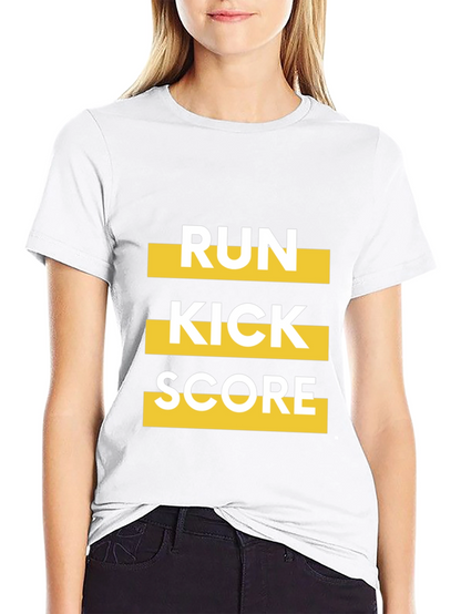 Run Kick Score Black Graphic Tee